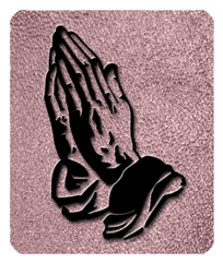 DF35-516-BK-SH-OR Black Praying Hands Shimmer Orchid